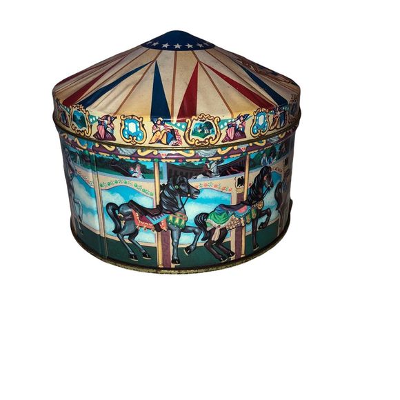 Vintage 1996 Hershey Park Carousel Collectible Tin, Hometown Series Cannister 13 - Picture 2 of 10
